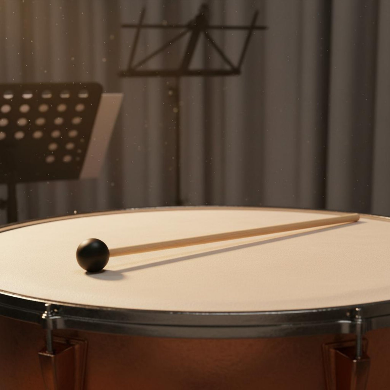 Musical Instrument Long - 2개의 블랙 헤드 말렛, 오래 지속되는