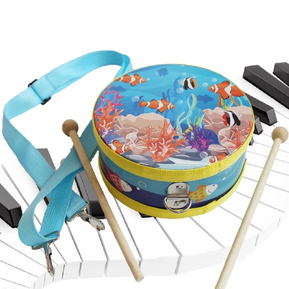 나무로 만든 어린이 드럼, 양면 드럼 스틱, 스트랩,  - Musical Instrument Kids 리뷰 및 가격