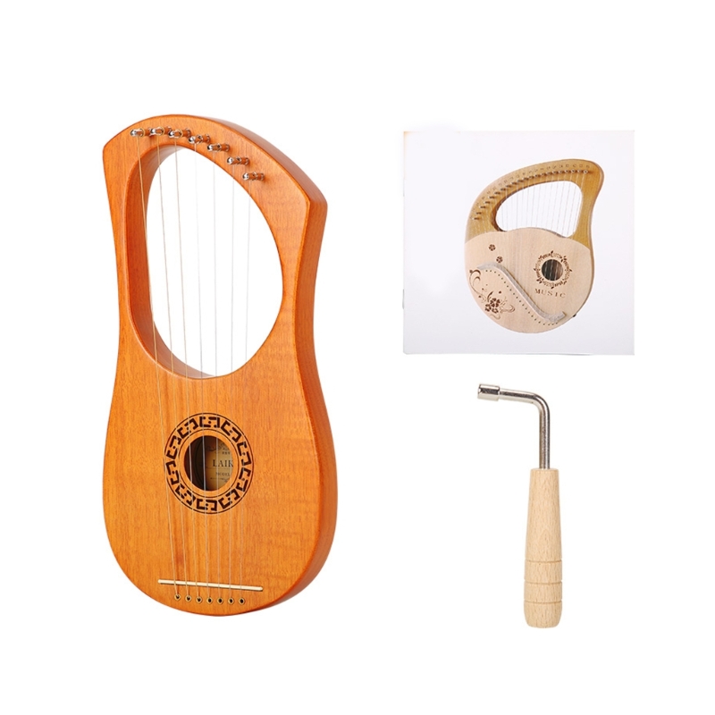 다목적 7현 거문고 하프 악기 내구성이 뛰어난 목조 구 - Musical Instrument Groups 리뷰 및 가격