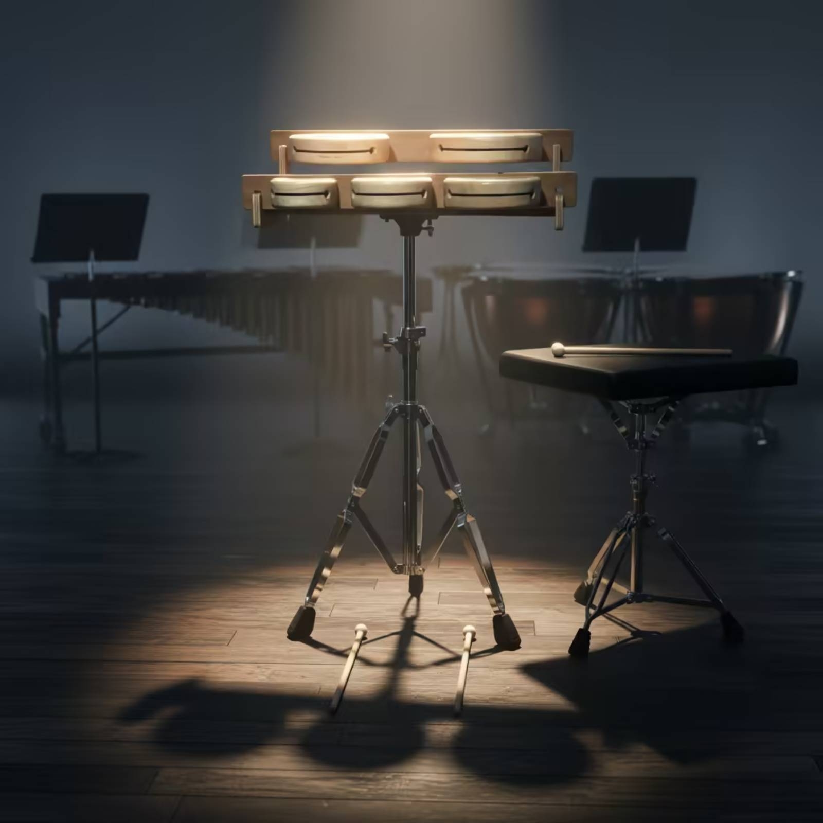스탠드가 있는 나무 블록 교실용 5톤 나무 블록 오르프 - Musical Instrument Long 리뷰 및 가격