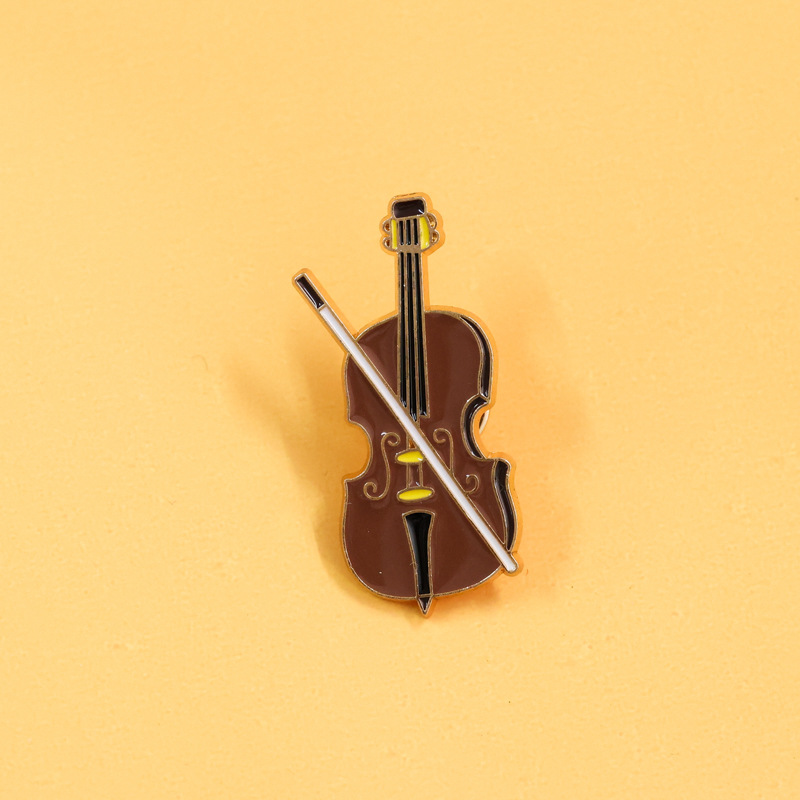 만화 바이올린 에나멜 핀 배지 다크 브라운 첼로 악기, - Musical Instruments Cartoon 리뷰 및 가격